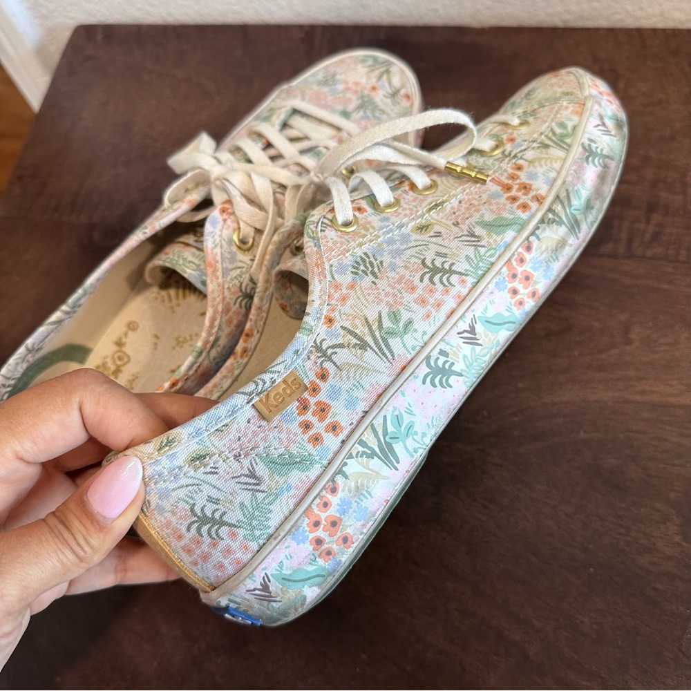*SOLD* Keds x Rifle Paper Co. Kickstart Meadow Print Lace Up Sneaker Size 7.5 - Picture 13 of 15